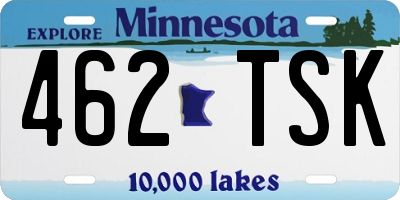 MN license plate 462TSK
