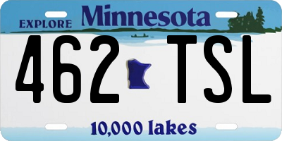 MN license plate 462TSL