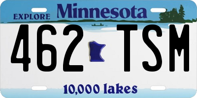 MN license plate 462TSM