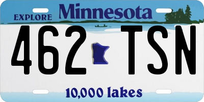 MN license plate 462TSN