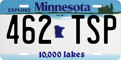 MN license plate 462TSP