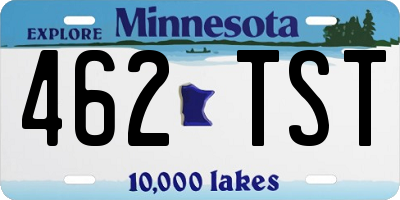 MN license plate 462TST