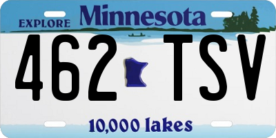 MN license plate 462TSV