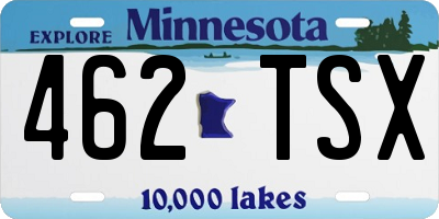 MN license plate 462TSX