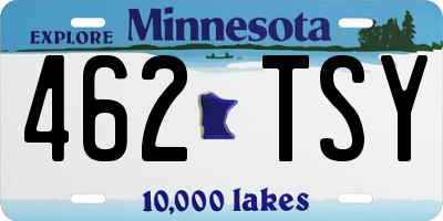 MN license plate 462TSY