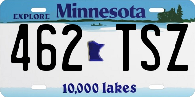 MN license plate 462TSZ