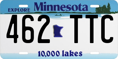 MN license plate 462TTC