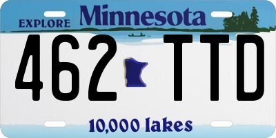 MN license plate 462TTD