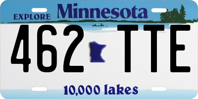 MN license plate 462TTE