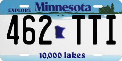 MN license plate 462TTI