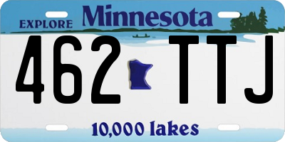 MN license plate 462TTJ