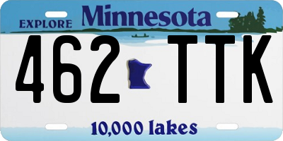MN license plate 462TTK