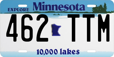 MN license plate 462TTM