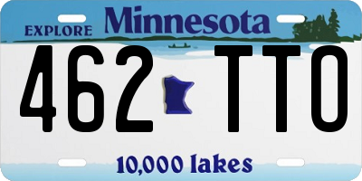 MN license plate 462TTO