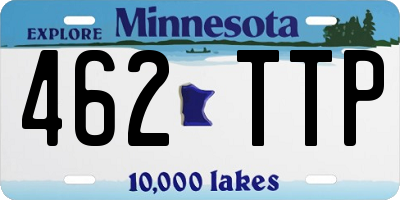 MN license plate 462TTP