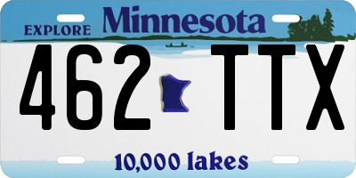 MN license plate 462TTX