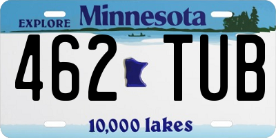 MN license plate 462TUB
