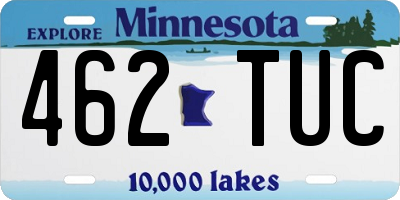MN license plate 462TUC