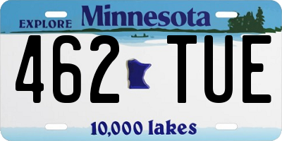 MN license plate 462TUE