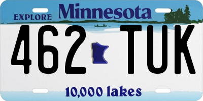 MN license plate 462TUK