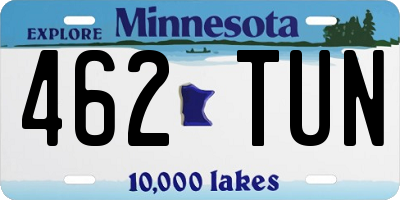 MN license plate 462TUN