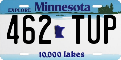 MN license plate 462TUP