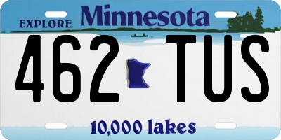 MN license plate 462TUS