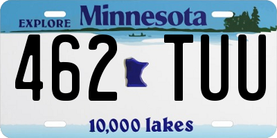 MN license plate 462TUU