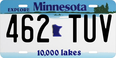 MN license plate 462TUV