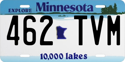 MN license plate 462TVM