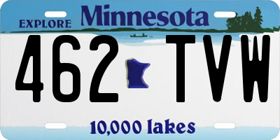 MN license plate 462TVW