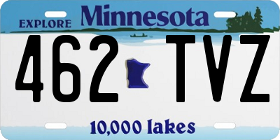 MN license plate 462TVZ