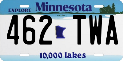 MN license plate 462TWA