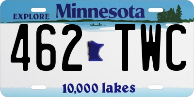 MN license plate 462TWC
