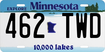 MN license plate 462TWD
