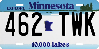 MN license plate 462TWK