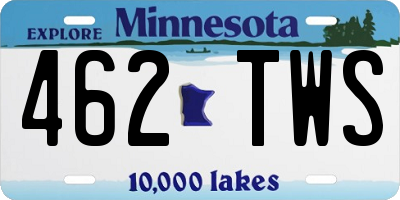 MN license plate 462TWS