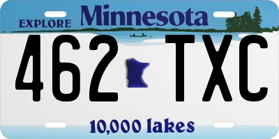 MN license plate 462TXC