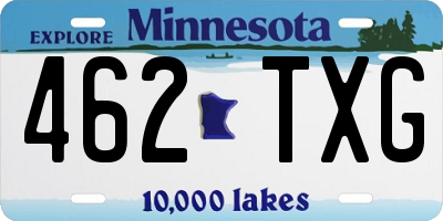 MN license plate 462TXG