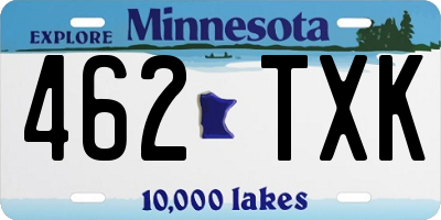 MN license plate 462TXK