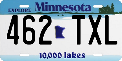 MN license plate 462TXL