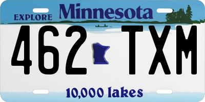 MN license plate 462TXM
