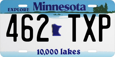 MN license plate 462TXP