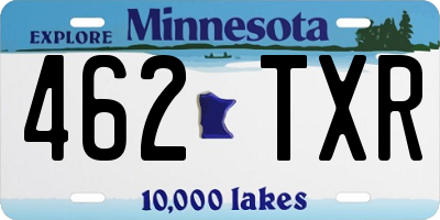 MN license plate 462TXR