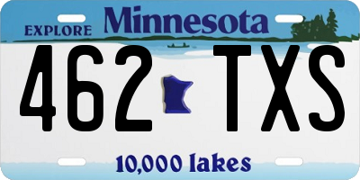 MN license plate 462TXS