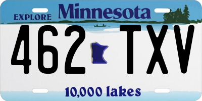 MN license plate 462TXV