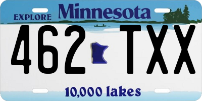 MN license plate 462TXX