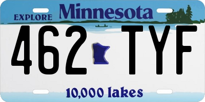 MN license plate 462TYF