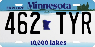 MN license plate 462TYR