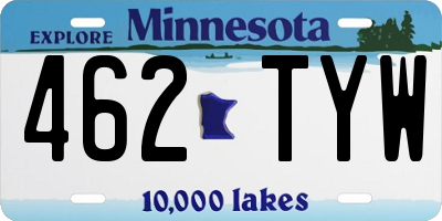 MN license plate 462TYW